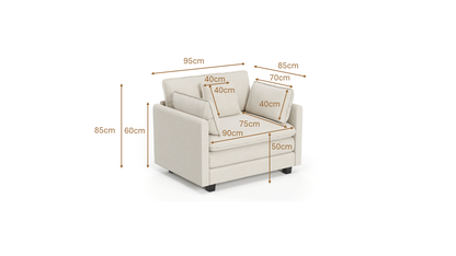 Heaven Modular Chair in Cloud White