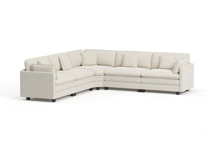 Heaven 5-Piece Corner Modular in Cloud White
