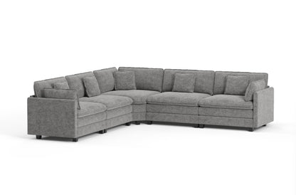Heaven 5-Piece Corner Modular in Cloud Mist