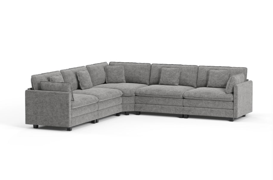 Heaven 5-Piece Corner Modular in Cloud Mist
