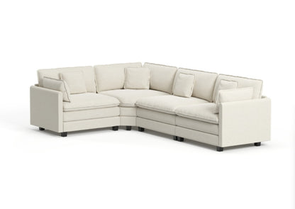 Heaven 4-Piece Corner Modular in Cloud White