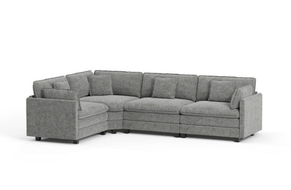 Heaven 4-Piece Corner Modular in Cloud Mist
