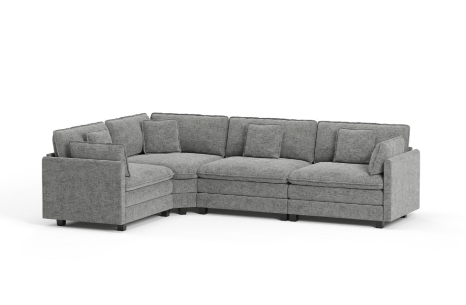 Heaven 4-Piece Corner Modular in Cloud Mist
